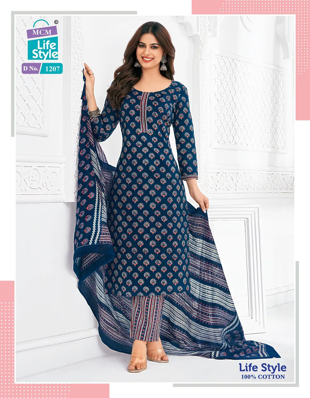 Lifestyle Vol 12 By Mcm Printed Cotton Kurti With Bottom Dupatta Exporters In India